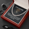 Cuban Chain Link Necklace With Message Card, Valentine Gift For Husband, Anniversary Gift for Husband, Gift From Wife, Mens Necklace