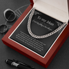 To My Man Cuban Chain Necklace for Him, Long Distance Gift for My Man, Jewelry for Men, Necklace for Husband from Wife