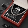 Baseball Gift For Son, Cuban Link Chain Gift for Baseball Son, To Son From Dad or Mom Baseball Gift With Love Message
