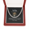 Men Adult Silver Necklace, To My Son Stand Tall From Mom Chain Necklace Gift For Son
