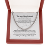 Cuban Link Chain Necklace For Boyfriend, Boyfriend Long Distance Gift From Girlfriend, I'll Always Being with you