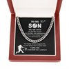 Baseball Gift For Son, Cuban Link Chain Gift for Baseball Son, To Son From Dad or Mom Baseball Gift With Love Message