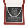 Men Adult Silver Chain Necklace, To My King You Are My Everything Chain Necklace Gift For Husband