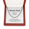 Bonus Dad Gift Link Chain Necklace, Gift for Stepdad, Stepfather, Stepped Up Dad, Father's Day, From Step Daughter Son, Birthday