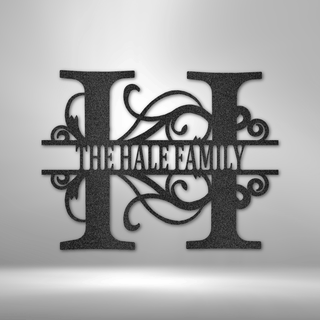 Family Letter metal wall art