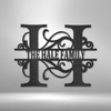 Family Letter metal wall art