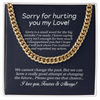 Apology Necklace Gift for Him, Apology Gift for Boyfriend, Sorry Gift For Boyfriend, Silver Men Adult Necklace