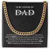 Step Dad Gift Cuban Link Chain, Men Silver Adult Necklace, Step Father Dad Gift, Gift for Father's Day