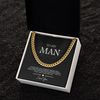 Anniversary gifts Jewelry To My Man Necklace For Husband Boyfriend gift for him Birth Month Cuban Link Chain Necklace