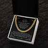Cuban Link Chain Necklace, To My Son I Will Always Carry You In My Heart Cuban Link Chain Necklace Gift For Son