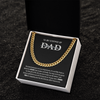Step Dad Gift Cuban Link Chain, Men Silver Adult Necklace, Step Father Dad Gift, Gift for Father's Day