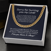 Apology Necklace Gift for Him, Apology Gift for Boyfriend, Sorry Gift For Boyfriend, Silver Men Adult Necklace