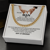 To My Man Cuban Chain Necklace Gift, Romantic 1st Anniversary Gifts For Him, Jewelry For Men, Husband Gifts