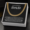 Step Dad Gift Cuban Link Chain, Men Silver Adult Necklace, Step Father Dad Gift, Gift for Father's Day