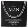 Anniversary gifts Jewelry To My Man Necklace For Husband Boyfriend gift for him Birth Month Cuban Link Chain Necklace