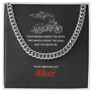 Motorcycle Biker Jewelry Gift, Cuban Link Chain Necklace For Man, Necklace For Man