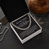 To My Man Promise Necklace, Silver Adult Necklace for Him, Romantic Jewelry for Boyfriend/Husband