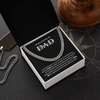 Step Dad Gift Cuban Link Chain, Men Silver Adult Necklace, Step Father Dad Gift, Gift for Father's Day