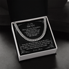 Cuban Link Chain Necklace, To My Son I Will Always Carry You In My Heart Cuban Link Chain Necklace Gift For Son