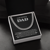 Step Dad Gift Cuban Link Chain, Men Silver Adult Necklace, Step Father Dad Gift, Gift for Father's Day