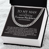To My Man Promise Necklace, Silver Adult Necklace for Him, Romantic Jewelry for Boyfriend/Husband