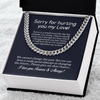 Apology Necklace Gift for Him, Apology Gift for Boyfriend, Sorry Gift For Boyfriend, Silver Men Adult Necklace