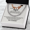 To My Man Cuban Chain Necklace Gift, Romantic 1st Anniversary Gifts For Him, Jewelry For Men, Husband Gifts