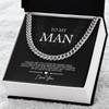Anniversary gifts Jewelry To My Man Necklace For Husband Boyfriend gift for him Birth Month Cuban Link Chain Necklace