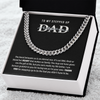 Step Dad Gift Cuban Link Chain, Men Silver Adult Necklace, Step Father Dad Gift, Gift for Father's Day