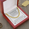 Cuban Link Chain For Son In Law, Necklace For Son In Law On Wedding Day, Son In Law Christmas Gift, Welcome Home Gift For Son In Law