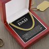 Step Dad Gift Cuban Link Chain, Men Silver Adult Necklace, Step Father Dad Gift, Gift for Father's Day