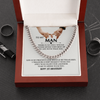 To My Man Cuban Chain Necklace Gift, Romantic 1st Anniversary Gifts For Him, Jewelry For Men, Husband Gifts