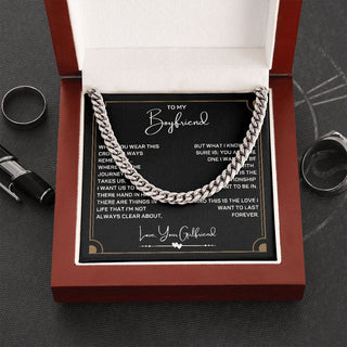 Boyfriend Men Necklace, Valentine Day Gift Idea, Gift for Boyfriend Silver Necklace From Girlfriend, The Love I Want