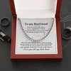Cuban Link Chain Necklace For Boyfriend, Boyfriend Long Distance Gift From Girlfriend, I'll Always Being with you