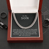 Son Necklace From Parents To Kids. Mom And Son, Cuban Chain Necklace For Boys, Meaningful Birthday Card Message For Your Grown