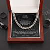 Cuban Link Chain Necklace, To My Son I Will Always Carry You In My Heart Cuban Link Chain Necklace Gift For Son