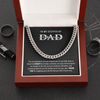 Step Dad Gift Cuban Link Chain, Men Silver Adult Necklace, Step Father Dad Gift, Gift for Father's Day