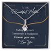 Groom to Mother Gift, Son to Mother on Wedding Day Necklace for Women, Adults Size