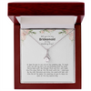 Will You Be My Bridesmaid, Bridesmaid Proposal Necklace with Message Card, Wedding Gifts
