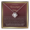 To My Boyfriend's Mom Necklace, Mother in Law Jewelry Gift for Birthday & Mother's Day, Message Card to Boyfriend Mother