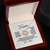 To My Beautiful Daughter - Love Knot Necklace Birthday Small Heart, Necklace for Women, Adults Size