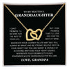 To My Beautiful Granddaughter Necklace, Granddaughter Gift from Grandpa, Grandma, Birthday Graduation Gift, Christmas Gift for Her