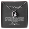 Gift for Daughter from Dad, Father Daughter Necklace for Women, Adults Size