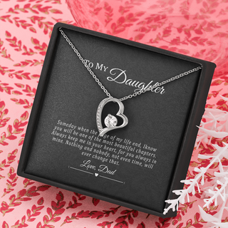 Gift for Daughter from Dad, Father Daughter Necklace for Women, Adults Size