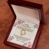 Daughters Birthday Gift with Message Card, Valentines Gifts for Daughter Necklace for Women, Adults Size