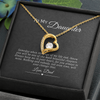 Gift for Daughter from Dad, Father Daughter Necklace for Women, Adults Size
