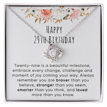 29th Birthday Jewelry 29 Years Old Gift Birth Flower Birthstone Gift Birth Month Mother's Day Necklace For Mom