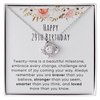 29th Birthday Jewelry 29 Years Old Gift Birth Flower Birthstone Gift Birth Month Mother's Day Necklace For Mom