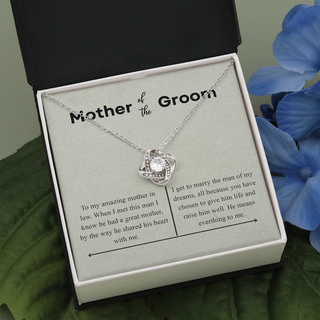 Mother of the Groom Gift from Bride, Thank you for Raising the Man of My Dreams, Mother In Law Necklace Gift, Poem Card, Meaningful Gift