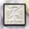 To My Husband Necklace Cross - Wedding Gift From Wife For Husband, Cross Necklace For Husband From wife